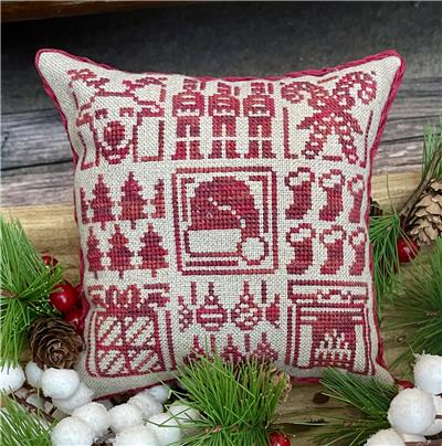 Christmas Pillow - Flossabilities - Cross Stitch Design