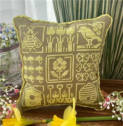 Spring Pillow - Flossabilities - Cross Stitch Design