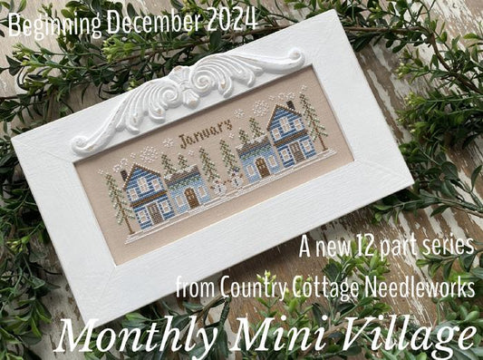 Autoship Monthly Mini Village Series - Country Cottage Needleworks, Needlecraft Patterns, The Crafty Grimalkin - A Cross Stitch Store