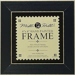 6" x 6" Hand Painted Frame - Matte Blue - Mill Hill, Needlecraft Kits, Needlecraft Kits, The Crafty Grimalkin - A Cross Stitch Store