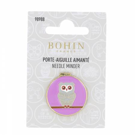 Bohin Magnetic Needle Minder 1in Owl, Hand-Sewing Needles, Hand-Sewing Needles, The Crafty Grimalkin - A Cross Stitch Store