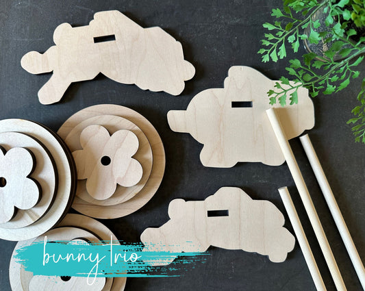 Bunny Trio Display - Chantelle's 141 Design Company