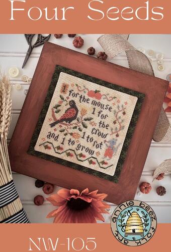 Four Seeds -  Annie Beez Folk Art - Cross Stitch Pattern, Needlecraft Patterns, Needlecraft Patterns, The Crafty Grimalkin - A Cross Stitch Store