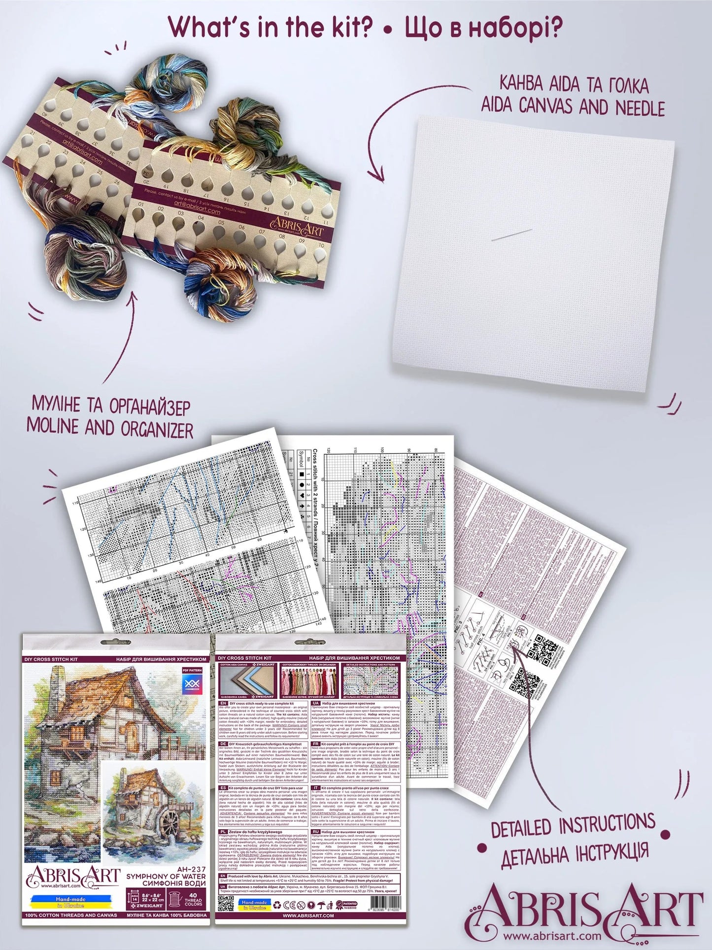 Cross-stitch kit - Symphony of water AH-237, Needlecraft Kits, Needlecraft Kits, The Crafty Grimalkin - A Cross Stitch Store