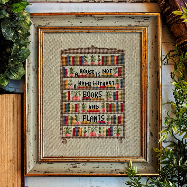 PREORDER Books And Plants - Puntini Puntini - Cross Stitch Pattern, Needlecraft Patterns, The Crafty Grimalkin - A Cross Stitch Store