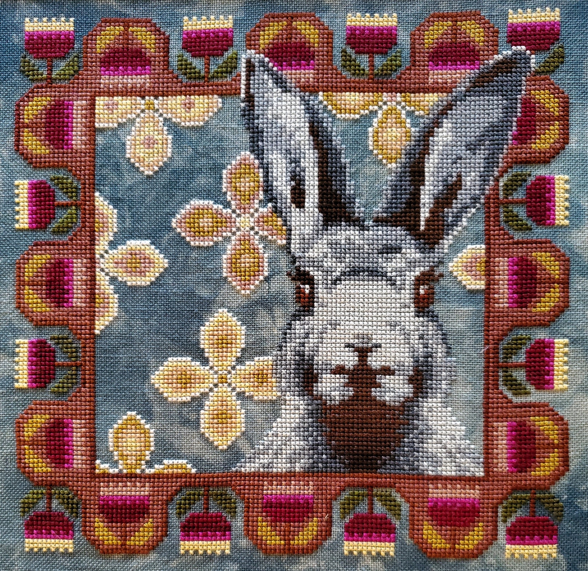 PREORDER Bun Bun - Artsy Housewife - Cross Stitch Pattern, Needlecraft Patterns, The Crafty Grimalkin - A Cross Stitch Store