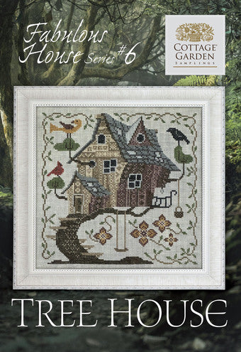 Tree House - Fabulous House Series #6 - Cottage Garden Samplings - Cross Stitch Pattern, Needlecraft Patterns, Needlecraft Patterns, The Crafty Grimalkin - A Cross Stitch Store