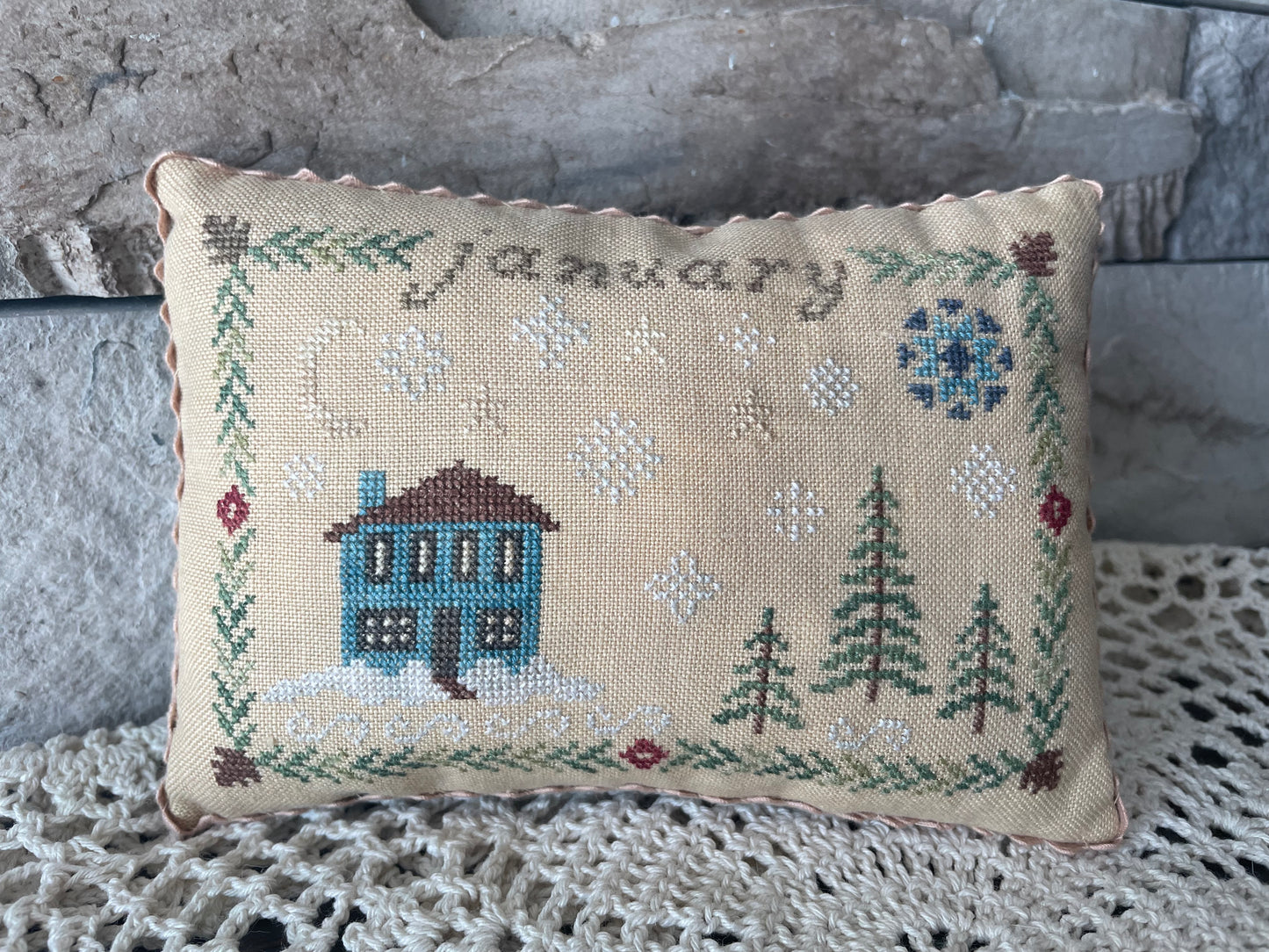 January Cottage - From the Heart - Cross Stitch Pattern, Needlecraft Patterns, Needlecraft Patterns, The Crafty Grimalkin - A Cross Stitch Store