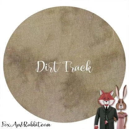 40 Count Linen - Dirt Track - Fox and Rabbit