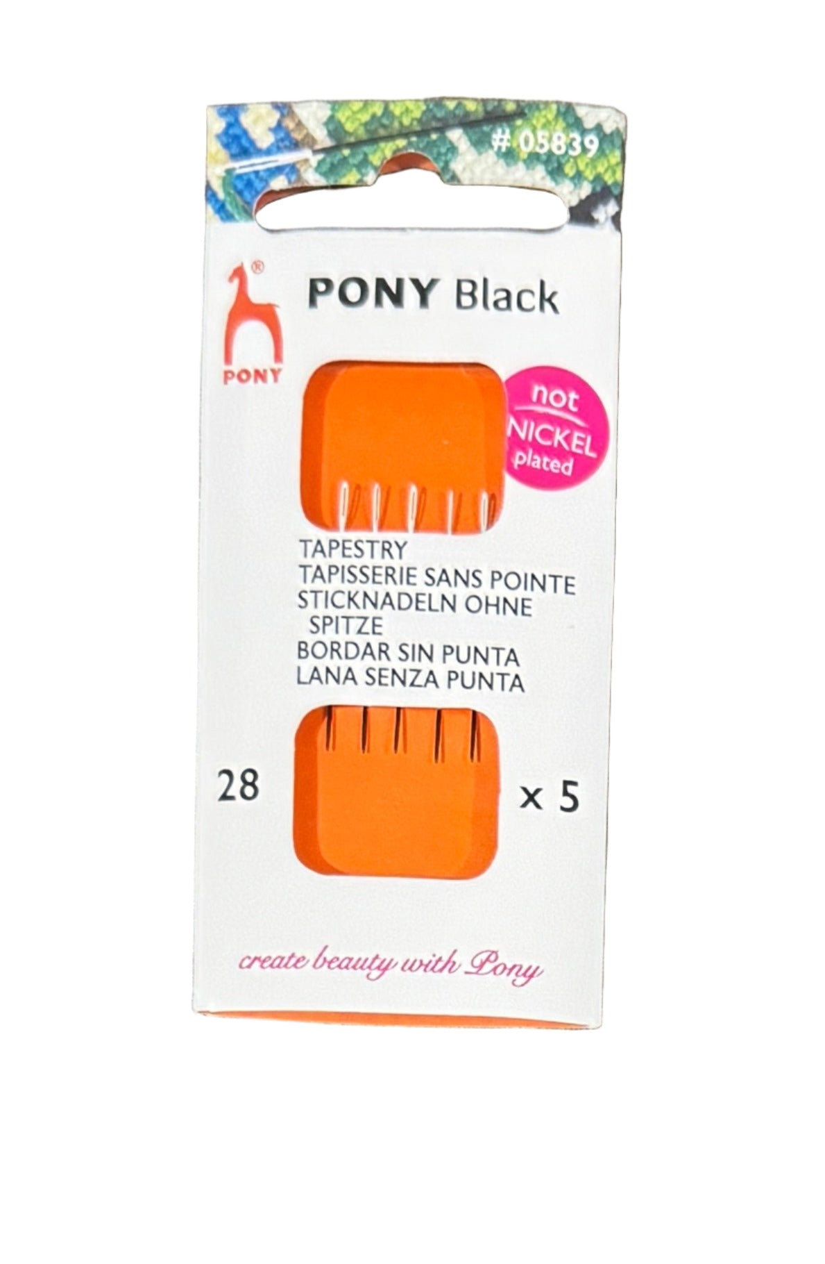 Pony Tapestry Needles - Black with White Eye, The Crafty Grimalkin - A Cross Stitch Store