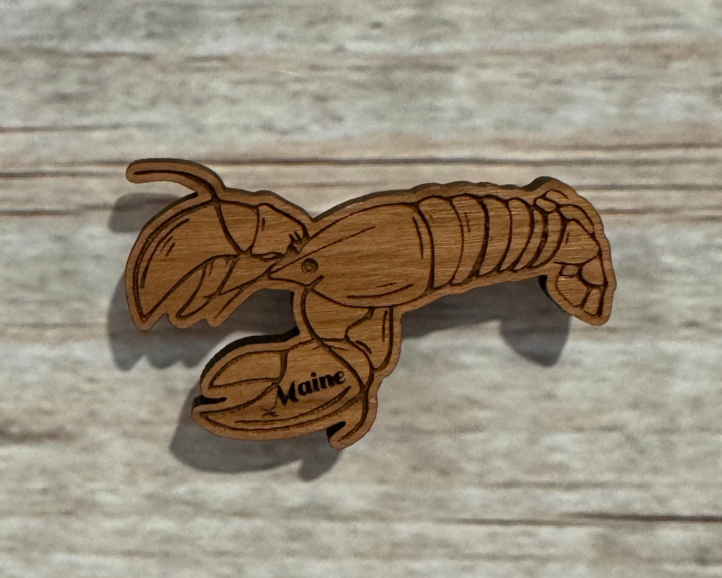 Maine Lobster -  Wooden Magnetic Needle Minder