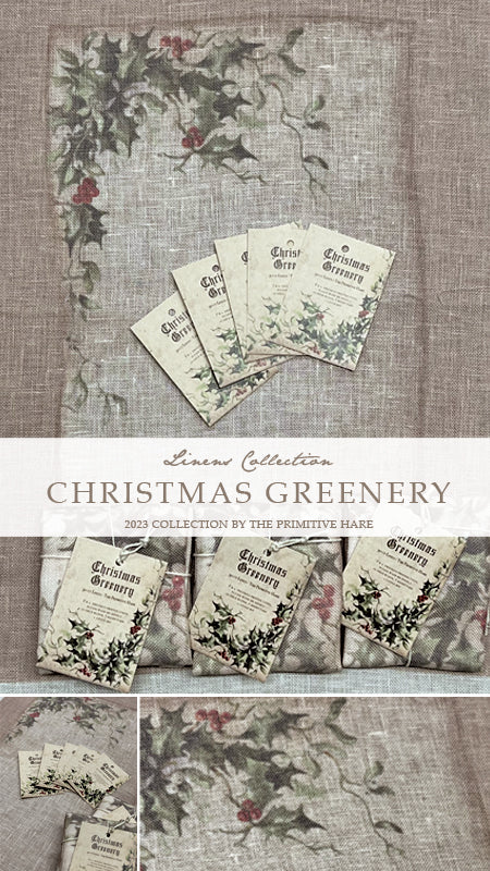 30 Count Christmas Greenery - Primitive Hare Fabrics