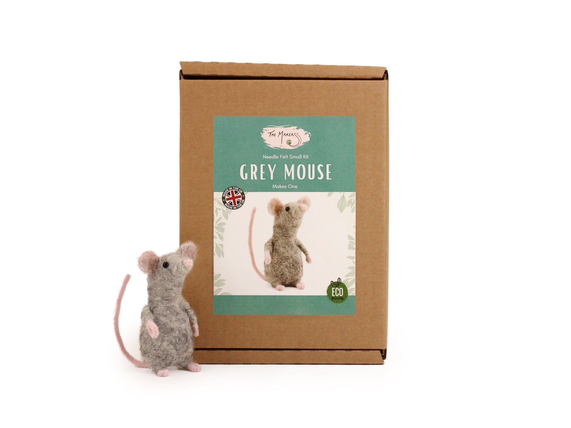 Felting Kit - Grey Mouse Needle Felt Kit, Needlecraft Kits, Needlecraft Kits, The Crafty Grimalkin - A Cross Stitch Store