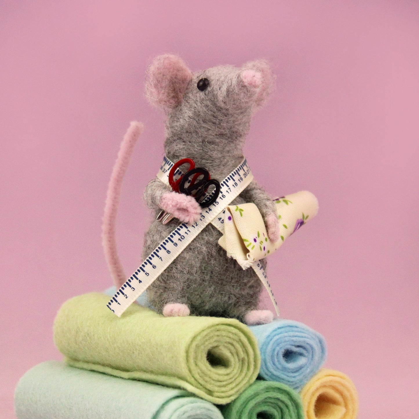 Felting Kit - Grey Mouse Needle Felt Kit, Needlecraft Kits, Needlecraft Kits, The Crafty Grimalkin - A Cross Stitch Store