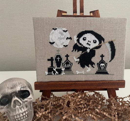 Halloween Eve in the Cemetery - Twin Peak Primitives - Cross Stitch Pattern