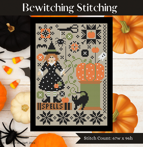 Bewitching Stitching - Shannon Christine Designs - Cross Stitch Pattern, Needlecraft Patterns, The Crafty Grimalkin - A Cross Stitch Store