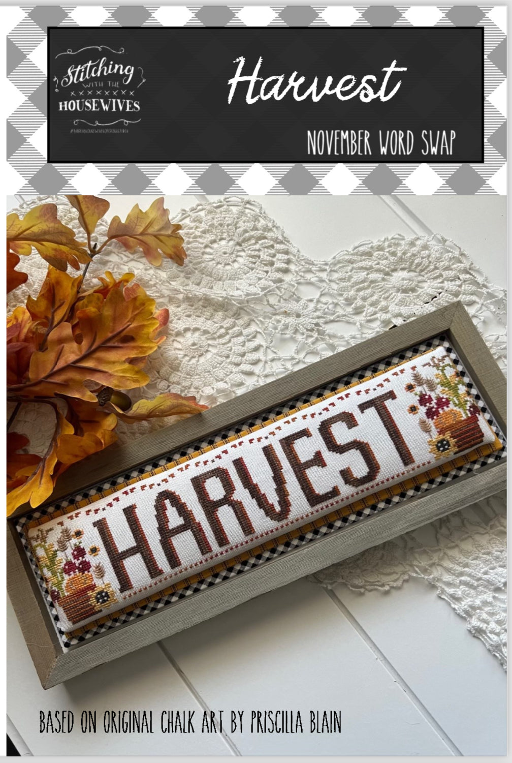 Harvest - Word Swap Series - Stitching with the Housewives - Cross Stitch Pattern