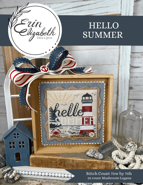 Hello Summer - Erin Elizabeth Designs - Cross Stitch Pattern