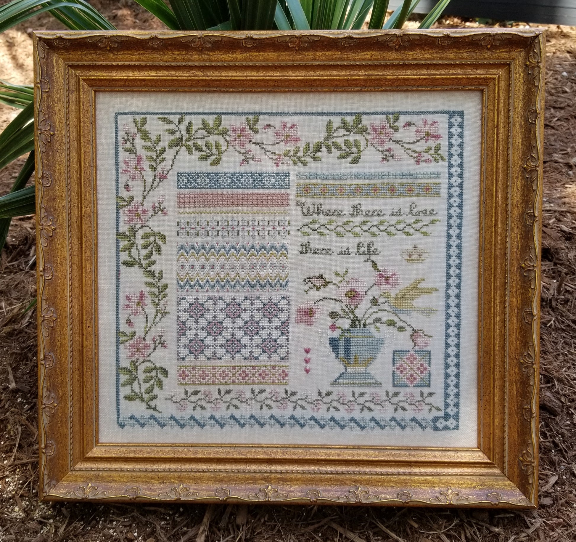 PREORDER Hummingbird's Garden - Samplers Not Forgotten - Cross Stitch Pattern, Needlecraft Patterns, The Crafty Grimalkin - A Cross Stitch Store