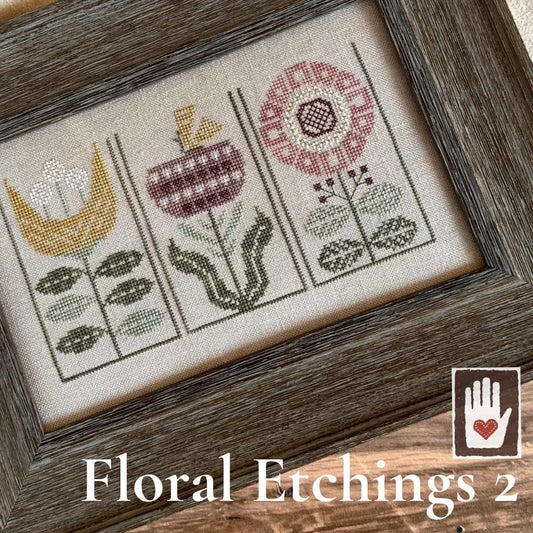 Floral Etchings 2 - Heart In Hand Needleart - Cross Stitch Pattern