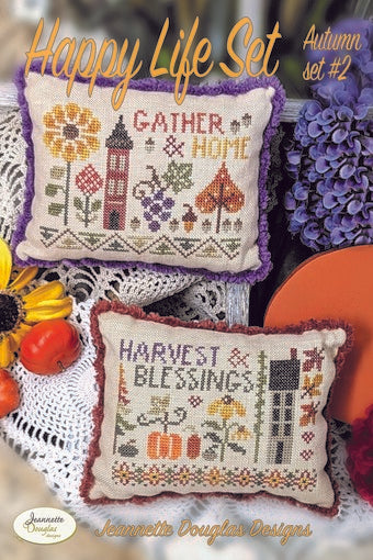 Happy Life Set Autumn Set #2 - Jeannette Douglas - Cross Stitch Pattern