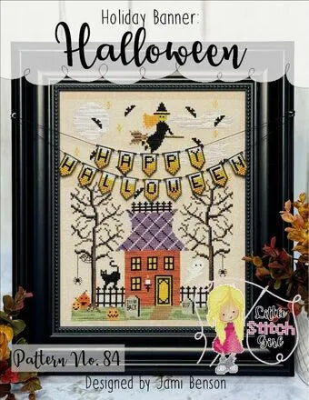 Holiday Banner:  Halloween - Little Stitch Girl - Cross Stitch Pattern, Needlecraft Patterns, The Crafty Grimalkin - A Cross Stitch Store