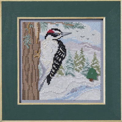 Winter Woodpecker - Mill Hill - Winter 2024 Buttons and Beads