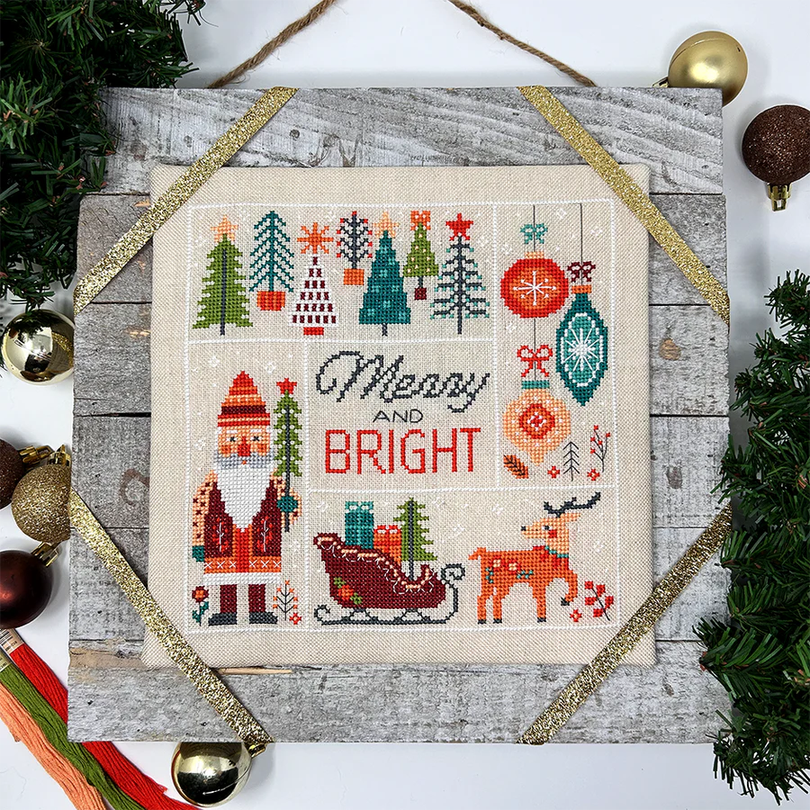 Merry and Bright - Tiny Modernist - Cross Stitch Pattern