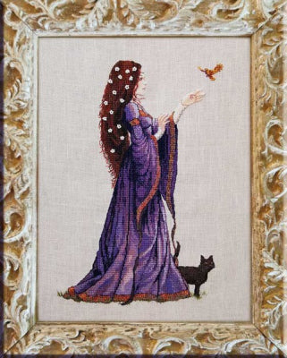 Dame au Chat, The Lady of the Cat - Nimue - Cross Stitch Pattern