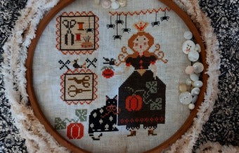 Queen of Halloween Stitching - Nikyscreations - Cross Stitch Pattern, Needlecraft Patterns, The Crafty Grimalkin - A Cross Stitch Store