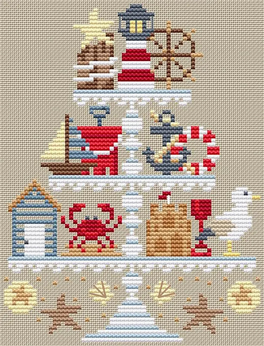 Nautical Tier by Erin Elizabeth Designs - Cross Stitch Pattern, Needlecraft Patterns, The Crafty Grimalkin - A Cross Stitch Store