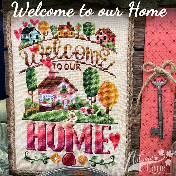 Welcome to our Home - Autumn Lane - Cross Stitch Pattern