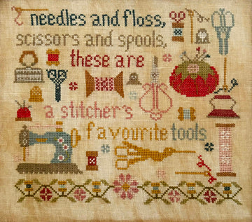 PREORDER A Stitchers Tools - Pansy Patch - Cross Stitch Pattern