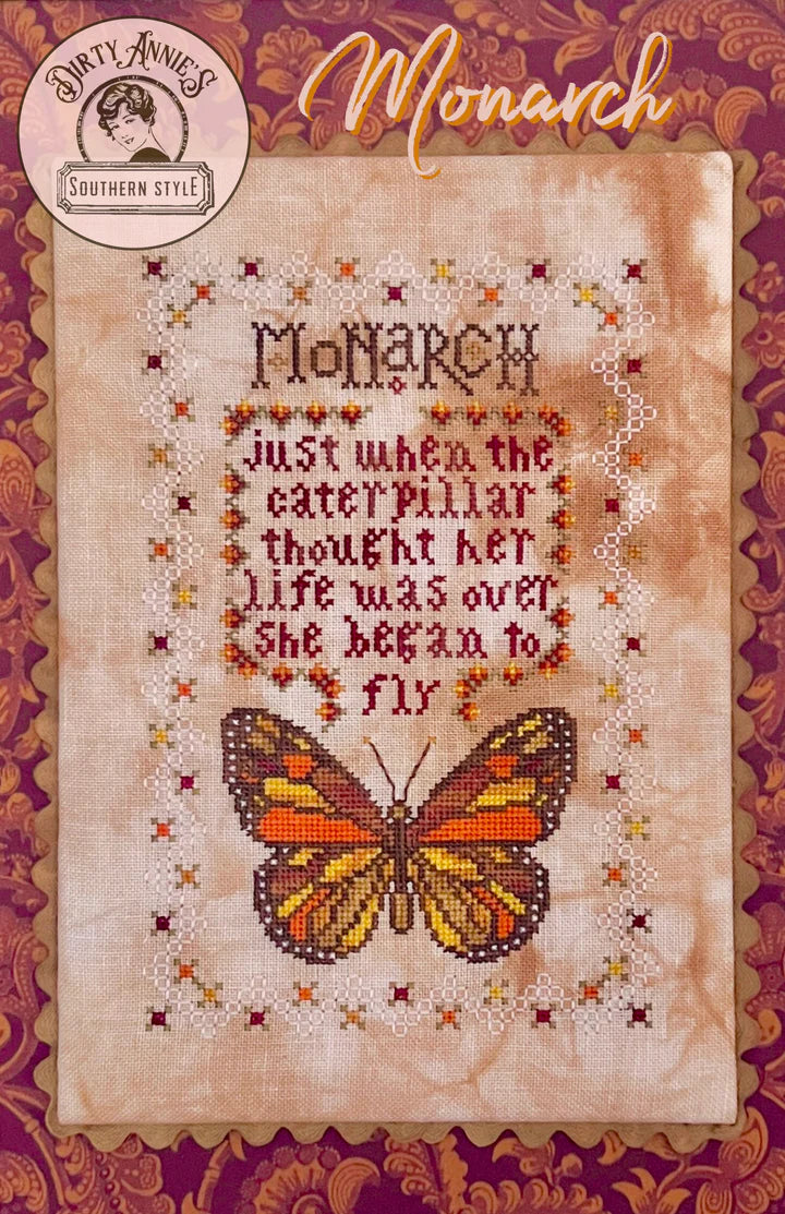 PRE-ORDER Monarch - Dirty Annie's - Cross Stitch Pattern, Needlecraft Patterns, Needlecraft Patterns, The Crafty Grimalkin - A Cross Stitch Store