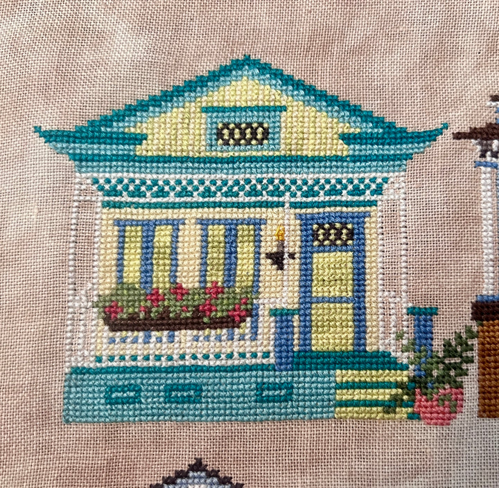 PRE-ORDER Garden District: Chartreuse Chateau #1 - Dirty Annie's - Cross Stitch Pattern, Needlecraft Patterns, Needlecraft Patterns, The Crafty Grimalkin - A Cross Stitch Store