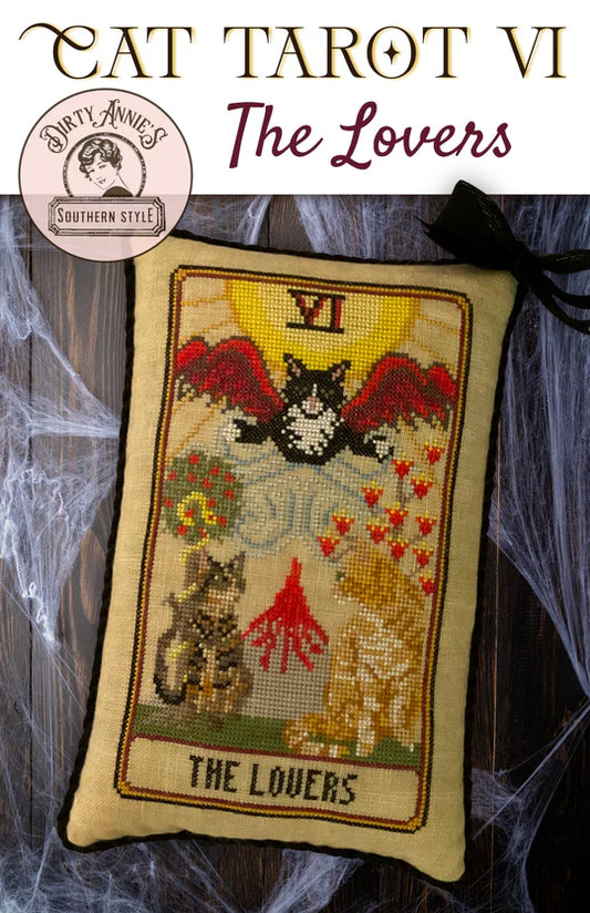 Cat Tarot VI - The Lovers - Dirty Annie's - Cross Stitch Pattern