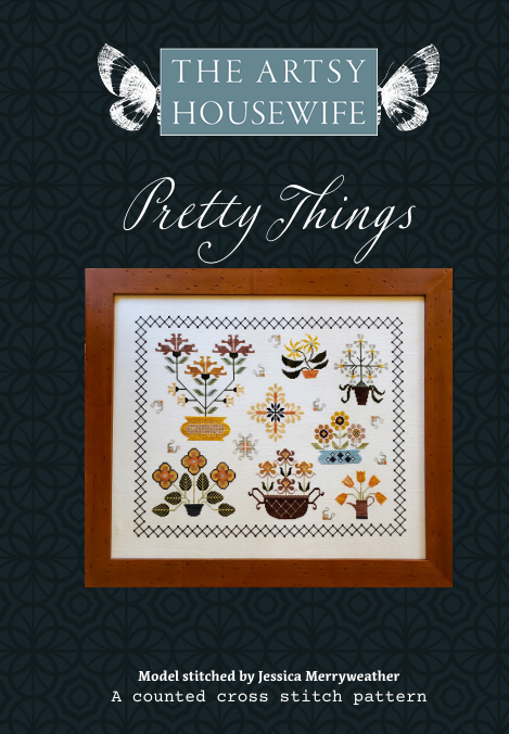 PREORDER Pretty Things - Artsy Housewife - Cross Stitch Pattern, Needlecraft Patterns, The Crafty Grimalkin - A Cross Stitch Store