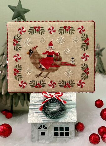 Going to Help Santa - Running With Needles & Scissors - Cross Stitch Pattern