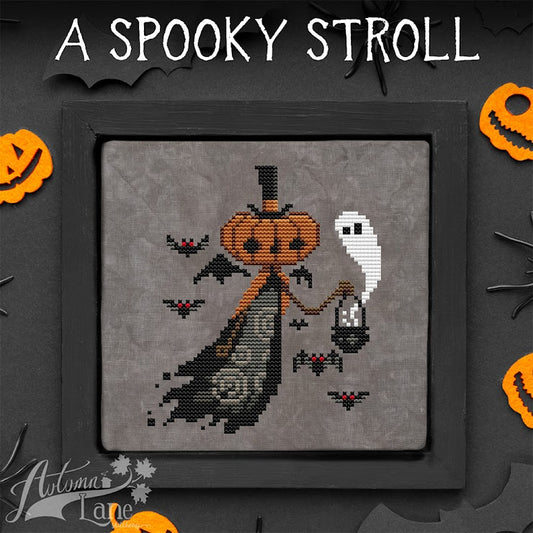 PRE-ORDER A Spooky Stroll - Autumn Lane - Cross Stitch Pattern, The Crafty Grimalkin - A Cross Stitch Store