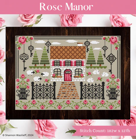 PREORDER Rose Manor - Shannon Christine - Cross Stitch Pattern, Needlecraft Patterns, The Crafty Grimalkin - A Cross Stitch Store