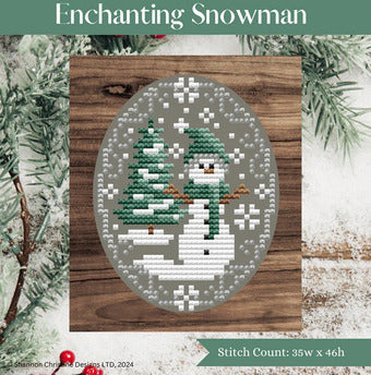 Enchanting Snowman - Shannon Christine Designs - Cross Stitch Pattern, Needlecraft Patterns, The Crafty Grimalkin - A Cross Stitch Store