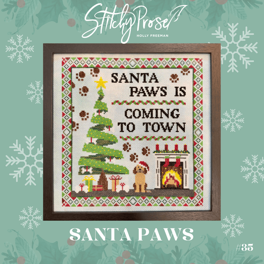 Santa Paws - Stitchy Prose - Cross Stitch Pattern