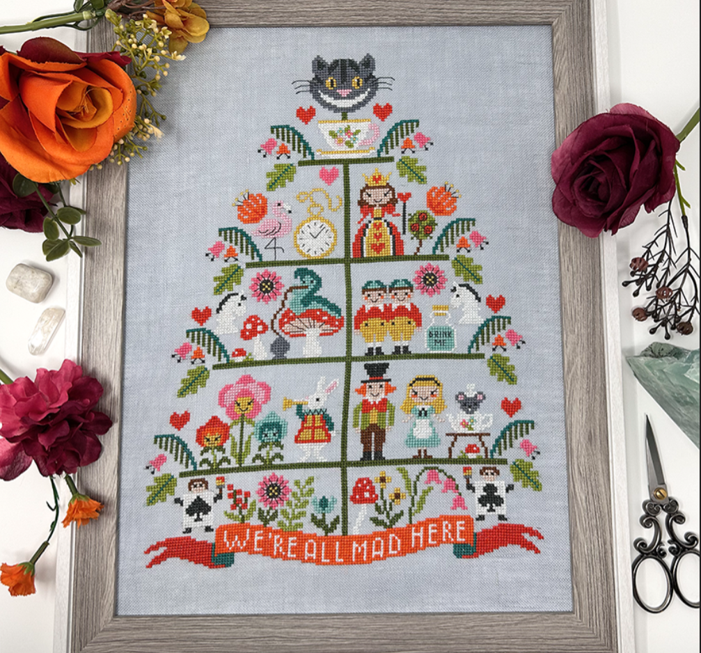 PRE-ORDER Alice in Wonderland Tree - Tiny Modernist - Cross Stitch Pattern, Needlecraft Patterns, Needlecraft Patterns, The Crafty Grimalkin - A Cross Stitch Store