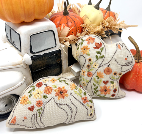 Autumn Animal Pillows - Tiny Modernist - Cross Stitch Pattern