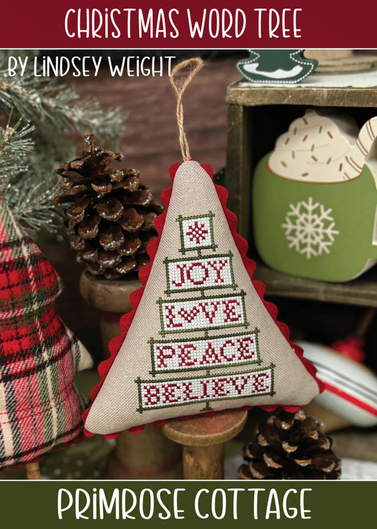 Christmas Word Tree - Primrose Cottage Stitches - Cross Stitch Pattern