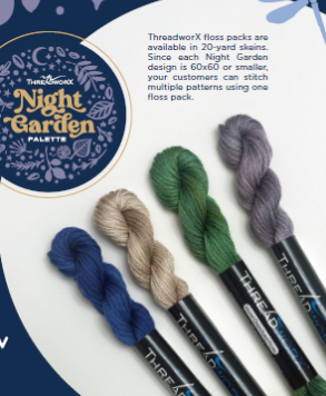 PREORDER Night Garden, Stitch the Rainbow Thread Pack - Threadworx