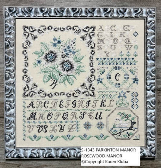 PREORDER PARKINGTON MANOR SAMPLER - Rosewood Manor - Cross Stitch Pattern, Needlecraft Patterns, The Crafty Grimalkin - A Cross Stitch Store