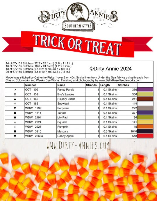 Trick or Treat - Dirty Annie's - Cross Stitch Pattern