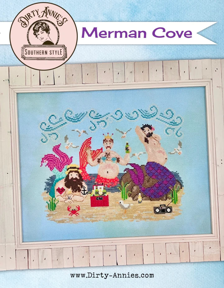 PRE-ORDER Merman Cove - Dirty Annie's - Cross Stitch Pattern, Needlecraft Patterns, Needlecraft Patterns, The Crafty Grimalkin - A Cross Stitch Store