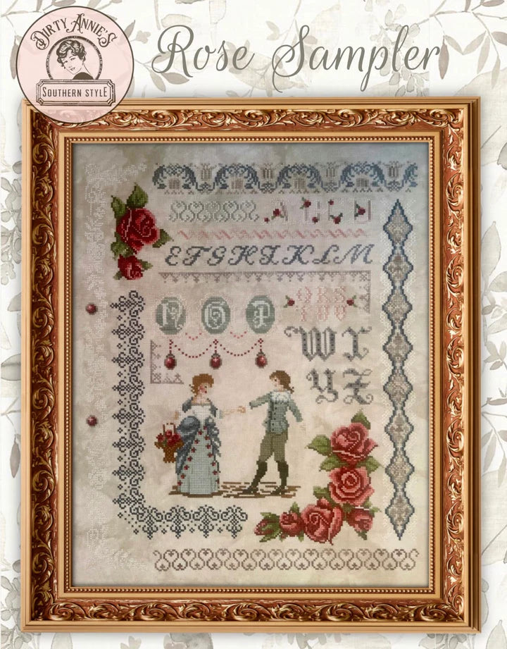 PRE-ORDER Rose Sampler - Dirty Annie's - Cross Stitch Pattern, Needlecraft Patterns, Needlecraft Patterns, The Crafty Grimalkin - A Cross Stitch Store